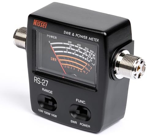 Fumei RS-27 26-30Mhz CB Band 10/100/1000W Power Range SWR/Watt Meter for Two-Way Radio