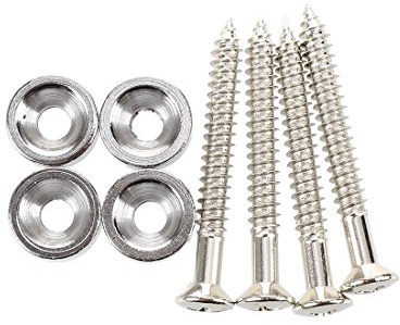 Sreuyong Set of 4 Guitar Bass Neck Joint Ferrule Bushing w/Matching Screw