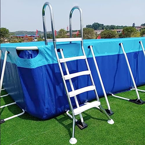 AIBOTY 4+4 steps,Pool Ladder Above Ground 52 Corrosion-Resistant 304 Stainless Steel Frame Heavy Duty Plastic Non-Slip Steps, Load Capacity 500lbs, Great for Support Pool, Inflatable Pool