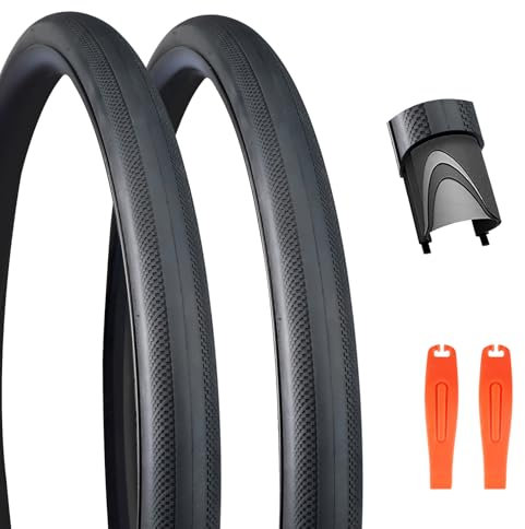 ZUKKA Fahrradreifen 28 Zoll-2er-Pack Rennradreifen 700 x 32C Rennradreifen 32-622mm Reifen für Hybrid Bike Commuter Bike Road Bike Fix Gear Bike, Schwarz