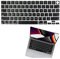 MacBook Keyboard Cover,Ultra-Thin Silicone compatible with MacBook Air M2 13.6 in,Silent,Dustproof and Waterproof Keyboard Membrane,Black Semi-Transparent Keyboard Membrane Can Make the Keys Clearer
