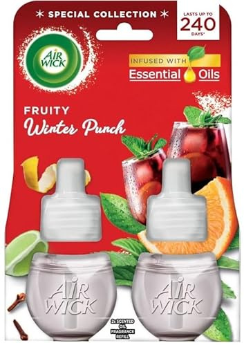 2 X Air Wick Electrical Plugin Oil Refills - Fruity Winter Punch