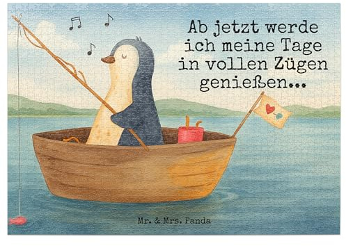 Mr. & Mrs. Panda Puzzle Pinguin Angelboot Design 1500 Teile - Geschenk, Scheidung, 1000, Genießen, Optimistisch, Boot, 300, Geduldspiel, Leben, 500
