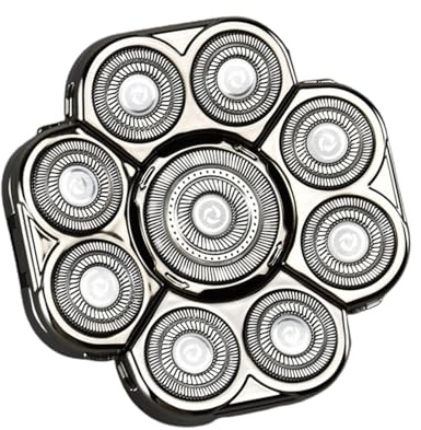 Shaver Replacement Heads - Extreme Speed 9-head Electric Shaver Head | Attachment | Beard Cutter Replacements Blade | Double-Ring Extreme Speed Shavers Replacement Heads For Wet And Dry Bald