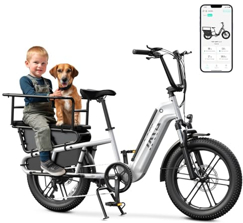 TST Electric Bike for Adults, 1500W Peak Motor Ebike with 48V 15Ah Battery, 60 Miles Range Electric Bicycle, 20 All-Terrain E Bike with Rear Seat 7 Speeds R002