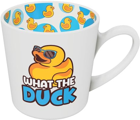 Global Journey Gifts Novelty Mug Coffee Cup with Gift Box 400ml (What The Duck)