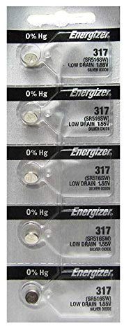 Energizer Pile bouton 317 oxyde d'argent SR516SW pour montre