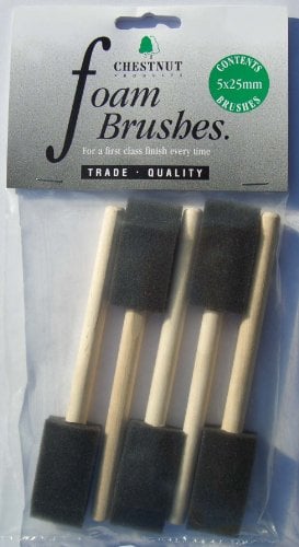 Chestnut FB25 Foam Brushes 25mm, Pack of 5