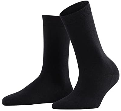 FALKE Damen Socken Softmerino W So Wolle Baumwolle einfarbig 1 Paar, Schwarz Black 3009, 35-36