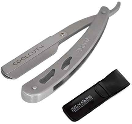 Sanguine Rasiermesser, Holz, inkl. Rasierklingen und Tasche