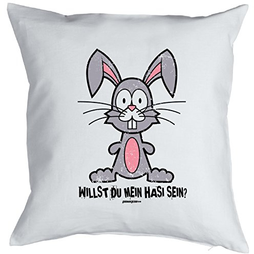 Goodman Design Geschenk Kissen Willst du Mein Hasi Sein Geschenk Ostern Osterdeko Osterhase für Ostern Deko