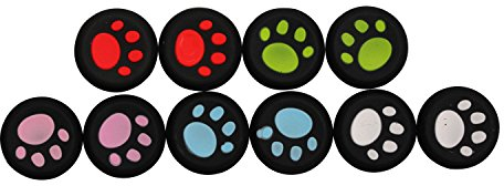 Gommini joystick ps4, Cap Grip protezione della copertura del silicone barra di comando del bastone pollice per PS4 PS3 PS2 Xbox One / 360 Game Controller (5 coppie)