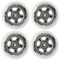Inliner Rollen, für Freizeit-Skating PU 84mm/82A 4 St. + Lager ABEC7 Chrome 8 St. Nils