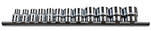 US PRO 12pc 3/8dr Shallow SAE Sockets 12 Point On Rail 1/4 to 7/8 1391