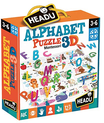 Headu - Montessori Alphabet 3D-Puzzle, IT20973