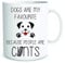 Peachy Antics Funny Rude Mugs Coffee Mug Dogs are My Favourite People are C*NTS Gift Cup Dog Lover Birthday Novelty Gift WSDMUG1984, White