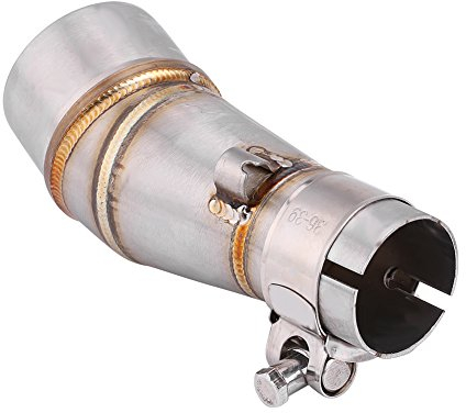 Qiilu Moto systèmes d'échappement Extrémités de tuyau, Raccord de moto connecteur d'adaptateur de tuyau d'échappement intermédiaire lien pour Z250 Ninja 250 13-16