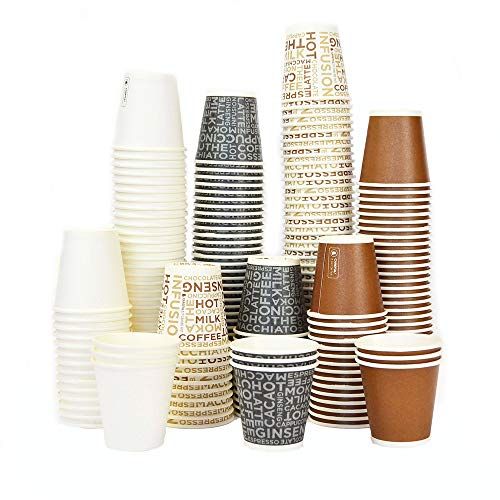 DUE ESSE S.N.C. DI SABATINI ALDO & C. PZ 300 Bicchieri in Carta per Caffe' 3 OZ Piccoli Colori Assortiti Bicchierino CL 8 Paper Cup for Hot Drinks And Coffee