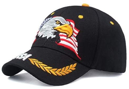 Uphily Chapeaux Drapeau américain, 5.1 Black, Taille M