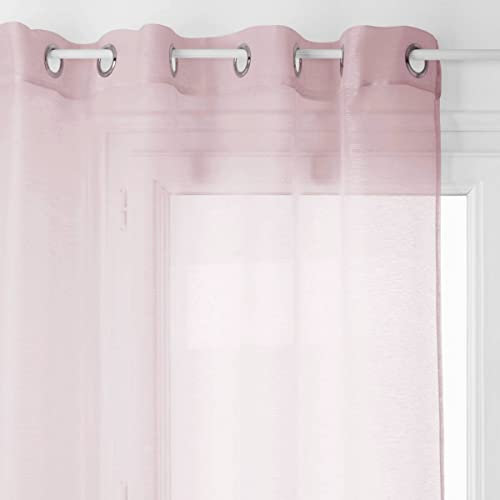 Atmosphera - Voilage Moly - Rose - 135x240 cm