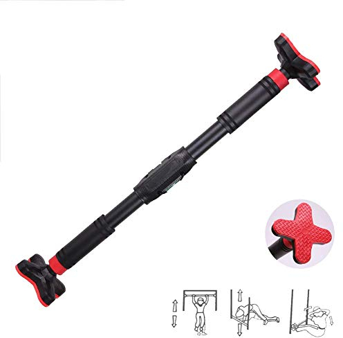 Ziehen Tür Up Bar Keine Schrauben, Justierbare Breite Klimmzugstange Mit Sicherheitsschloss Und Anti-Rutsch-Matte Für Home Gym Übung Fitness Krafttraining, Max Gewicht Bis Zu 350 Kg,A140~180CM