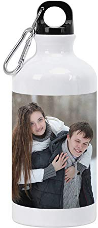 Personalised Photo Water Bottle - Add Your Image/Picture/Name/Text/Logo, 500ml Custom Drink Bottle for School, Picnic, Cycling - Customised Gift for Christmas, Valentine's, Mother's, Father's Day