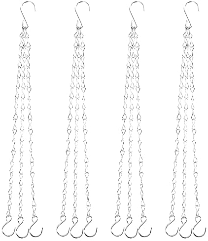 Cabilock 4 Stück Kette zum Aufhängen von Blumenkörben Topfpflanzen Ersatzketten für Hängekörbe Innen Zimmerpflanzen Anlage Blumenkorb Eisenkette Dekoration hängend die Kette