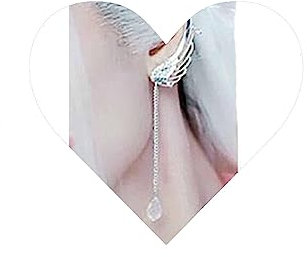 Yheakne Boho Strass Flügelohr Kletterer Ohrringe Silber Kristall Tropfen Ohrring Kette Baumeln Ohrringe Engelsflügel Wrap Ohrringe Schmuck für Frauen und Mädchen Geschenke