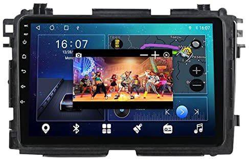 ERPENG Android 11 Touchscreen ​Stereo Doppel Din 9 inch Autoradio In-Dash Car Radio GPS Navigation Für Honda HR-V HRV XRV Vezel 2013-2018 WiFi mit Bluetooth Mirror Link FM Radio (Color : T3L 1G 16G)
