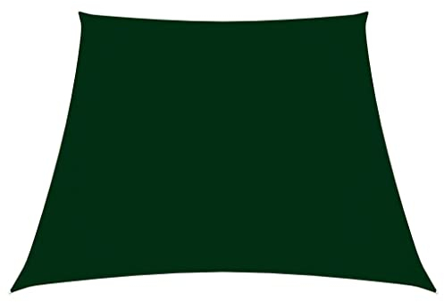 vidaXL Sonnensegel Oxford-Gewebe Trapezförmig 4/5x3 m Dunkelgrün