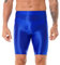 inlzdz Herren Glänzende Leggings Kurze Hose Strumpfhose Shorts Sporthose Kompressionshose Sport Fitness Laufhosen Funktionsunterhose Tights Unterhose Blau XL