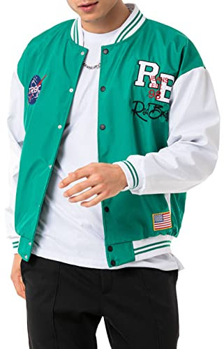 Redbridge Herren Übergangsjacke NASA Collegejacke 2-Tone RB XXL Grün