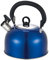 Buckingham 30804 - Hervidor de agua de acero inoxidable con revestimiento de color, mango fenólico resistente al calor, color azul, 2,5 litros, 2,5 litros, azul