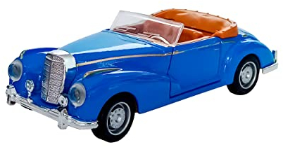 ECO Retro Auto Modell mit Rückzug 1:38 Modellauto Metall Spielzeugauto 9-Varianten 50 (Blau auf)