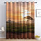 TAKUAN Sonnenuntergang Vorhänge Verdunklung svorhänge mit Muster Afrikanische Savanne, Vorhang Blickdicht mit Ösen Gardinen Wohnzimmer Schlafzimmer Kinderzimmer Dekoration 2er Set-220 x 140 (H X B)