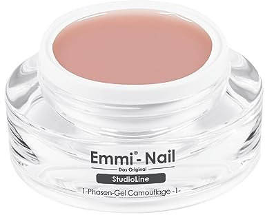 Emmi-Nail Studioline 1-Phasen-Gel Camouflage -1-15ml – LED UV All-In-One Gel – Grundierung, Aufbau & Versiegelung – Mittelviskos, selbstglättend & stark deckend – Perfekt für Gelmodellage, vegan
