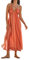CUPSHE Robe longue d'été sans manches pour femme - Dos nu - Coupe ajustée - Gris, Blush, L