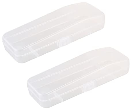 Brensty 2 Stück Doppel Aufbewahrungs Box Männer Rasierer Fall Rasierer Zubehör Transparent Halter Lagerung Kunst Stoffkoffer