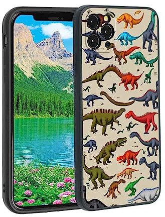 KARYOU Dinosaur-Illustrations-for-85 Phone Case, Designed for iPhone 11 Pro Case Soft TPU for girls boys gift,Shockproof Phone Cover