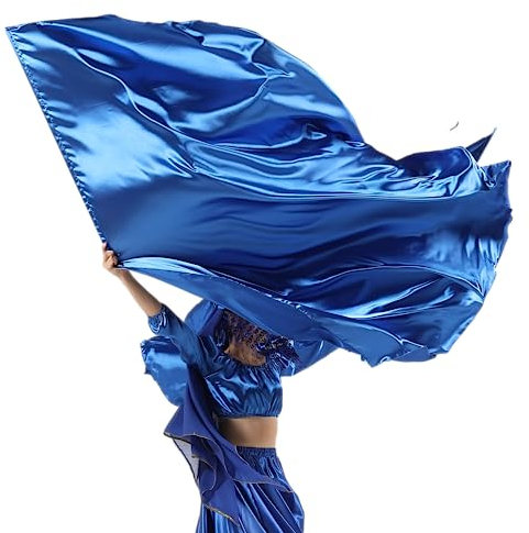 Wuchieal 188 x 139,7 cm große, weiche, halbrunde Anbetungsflagge, Satin, halbrund, Banner, Lobflagge mit skalierbaren Stäben, 1 Paar (dunkelblau)