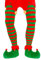 W WIDMANN MILANO Party Fashion - Strumpfhose für Herren, gestreift, 70 DEN, Elfen, Weihnachtsmann, Weihnachten