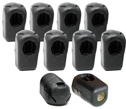 Resorte de gas para pernos de bola de 10 mm (10 unidades) – Rosca interior grande negra M6 – Cojinete de resorte de gas RT-60-00008 (10)