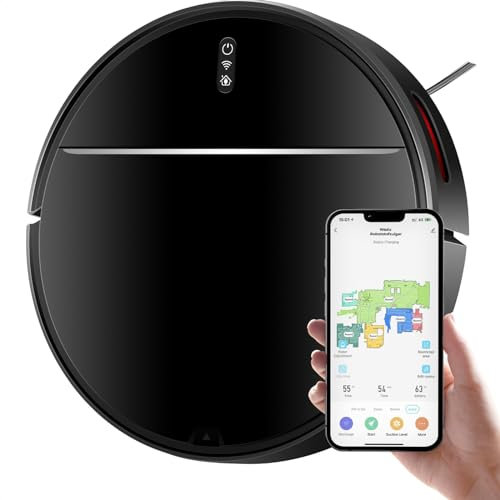 Saugroboter mit Wischfunktion - Mit Ladestation - Für Haustiere geeignet - Wischroboter