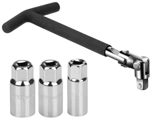oumuik Douille de bougie d'allumage 16/18/21 mm – Kit clé à bougie d'allumage avec clé à bougie d'allumage 16 mm, clé à bougie d'allumage 18 mm, clé à bougie d'allumage 21 mm pour bougies d'allumage