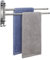 JSVER Porte Serviette Murale Salle de Bain,Porte Serviette 180° Rotatives en Acier Inoxydable Double Barre Pivotante,Gain de Place pour Salle de Bain Cuisine Lavabo- Argent (40CM)