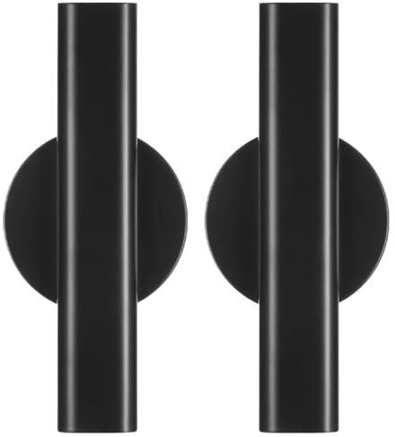 Milisten 2 Stück Wandvase Blumenröhren Minimalistische Vase Blumenhalter Selbstklebender Pflanzenhalter Metall Getrocknete Blumenvase Hängende Dekoration Blumendisplay Schwarz