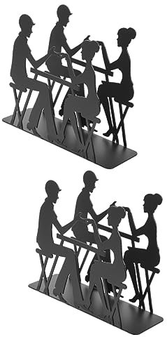 Ciieeo 2 Piezas Servilletero Estante Del Soporte Del Tejido Dispensador De Servilletas De Mesa Organizador De Servilletas Para La Mesa Servilletero Moderno Black Planchar