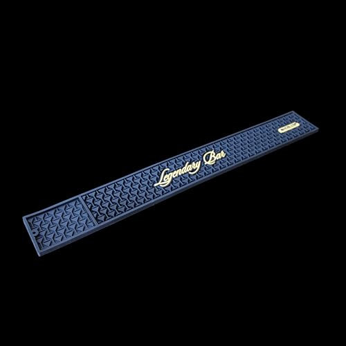 Tapis de bar « Legendary Bar » de NOBLESIP. S'adapte à la plupart des configurations de bar à cocktails professionnels et domestiques, offrant une surface élégante et durable qui empêche les