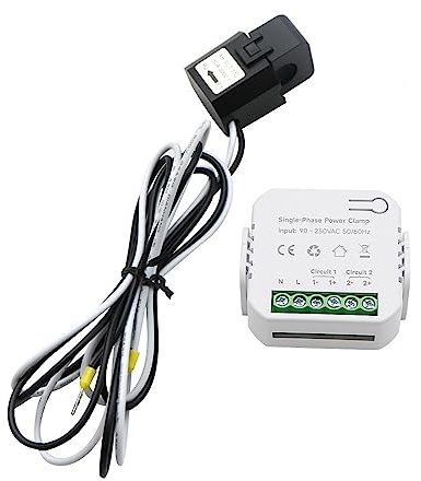 Smart Meter Energy Monitor Tuya App Smart Two Way Bilateral WiFi Energy Meter 80-300A With Clamp CT KWh Power Electricity Consumption Monitor(Single Caliper,80A)