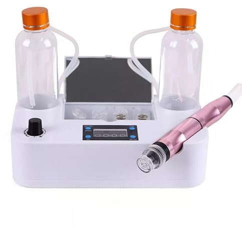 Hydrofaciales Gerät Hydro Dermabrasion Facial Aqua Peel Reiniger Deep Clean Gesichtsmaschine mit 8* Kristallköpfe, 220V Skin Scrubbing Machine Professionel Haut Verjüngung Klein Blase Gerät